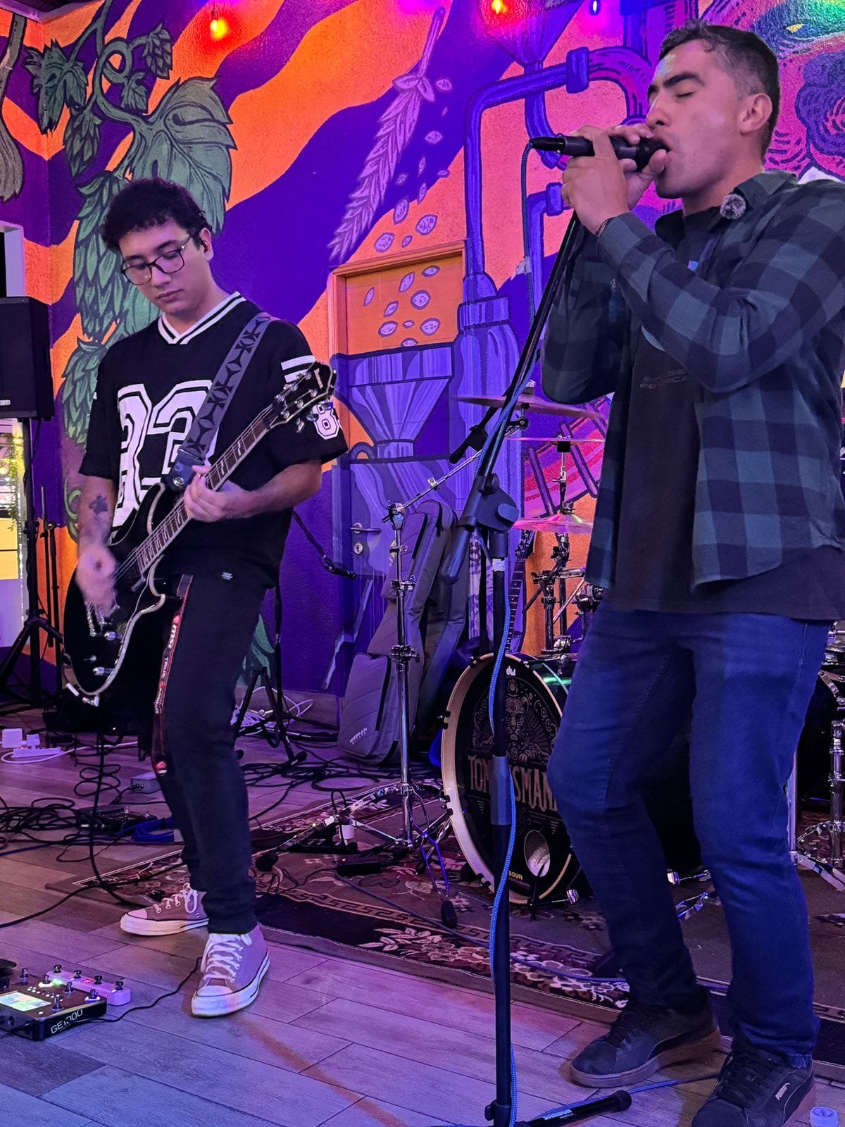 Guitarrista Sinapsis Retórica en vivo